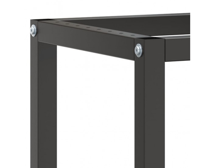 Sonata H Рамка за работна маса матово черно и червено 210x50x79 см метал