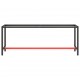 Sonata H Рамка за работна маса матово черно и червено 210x50x79 см метал