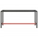 Sonata H Рамка за работна маса матово черно и червено 170x50x79 см метал