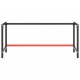 Sonata H Рамка за работна маса матово черно и червено 180x57x79 см метал