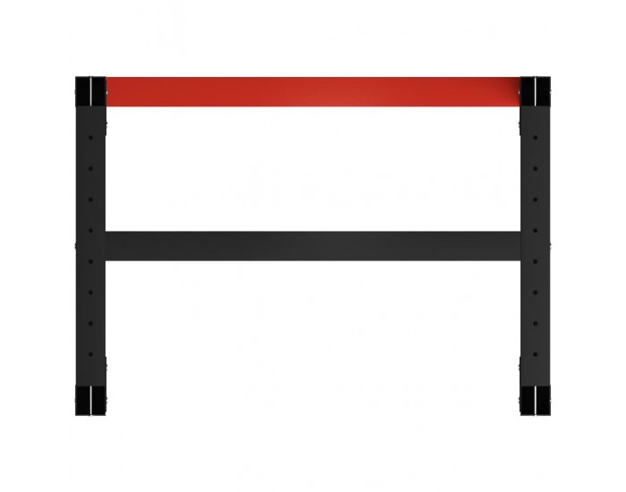 Sonata H Рамка за работна маса, метал, 80x57x79 см, черно и червено