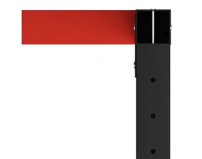 Sonata H Рамка за работна маса, метал, 80x57x79 см, черно и червено