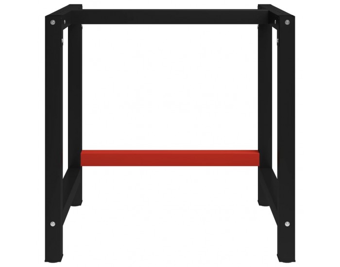 Sonata H Рамка за работна маса, метал, 80x57x79 см, черно и червено
