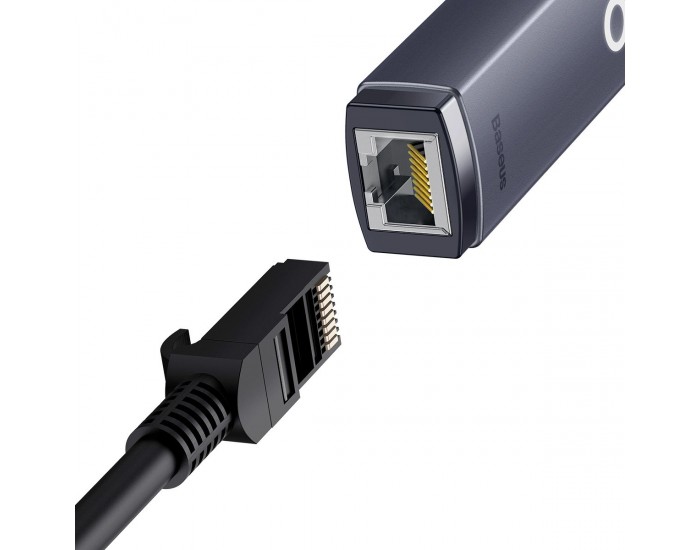 Мрежов адаптер Baseus Lite Series USB към RJ-45 1Gbps WKQX000013 - сив