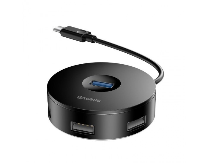 USB хъб Baseus 4 в 1 USB-C към 3х USB 2.0, 1х USB 3.0 порта CAHUB-G01 - черен