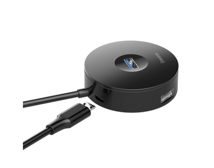 USB хъб Baseus 4 в 1 USB-C към 3х USB 2.0, 1х USB 3.0 порта CAHUB-G01 - черен