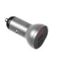 Зарядно за кола Baseus CCBX-0S с 2xUSB-A изхода и дисплей - сребрист