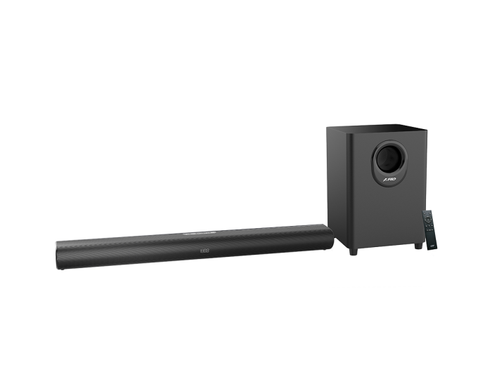 Multimedia Bluetooth Speakers F&D HT-330 2.1 TV Soundbar with Wired Subwoofer, 80W(40W+20W*2) (RMS), Subwoofer driver: 6.5" bass , BT 5.0/ HDMI/ Optical/USB/ AUX/ LED Display/ Remote control