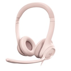 Слушалки Logitech H390 USB Computer Headset - ROSE - USB - N/A - EMEA-914 - Офис техника