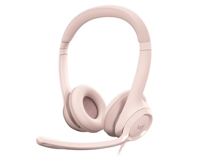 Слушалки Logitech H390 USB Computer Headset - ROSE - USB - N/A - EMEA-914