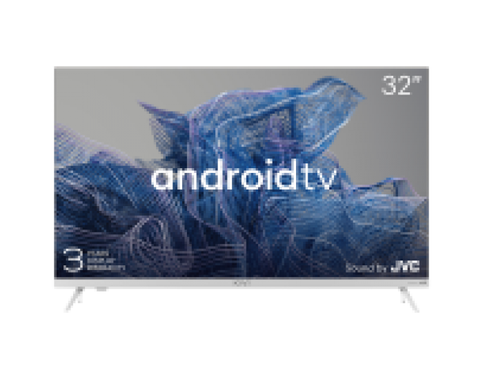 32', HD, Google Android TV, White, 1366x768, 60 Hz, Sound by JVC, 2x8W, 33 kWh/1000h , BT5, HDMI ports 3, 24 months 32', HD, Google Android TV, White, 1366x768, 60 Hz, Sound by JVC, 2x8W, 33 kWh/1000h , BT5, HDMI ports 3, 24 months