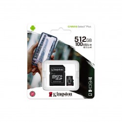 KINGSTON 512GB microSDXC Canvas Select Plus 100R A1 C10 Card + ADP - Офис техника