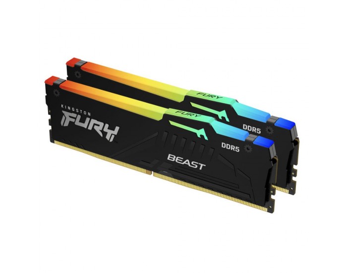 Kingston DRAM 64GB 6000MT/s DDR5 CL36 DIMM (Kit of 2) FURY Beast RGB EXPO EAN: 740617331882 Kingston DRAM 64GB 6000MT/s DDR5 CL36 DIMM (Kit of 2) FURY Beast RGB EXPO EAN: 740617331882