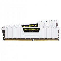 Corsair 16GB (2 x 8GB) DDR4 DRAM 3200MHz C16-18-18-36 Vengeance LPX Memory Kit - White - Corsair