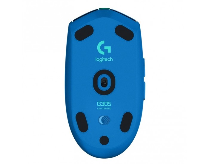 Мишка Logitech G305 Wireless Mouse, Lightsync RGB, Lightspeed Wireless, HERO 12K DPI Sensor, 400 IPS, 6 Programmable Buttons, Blue