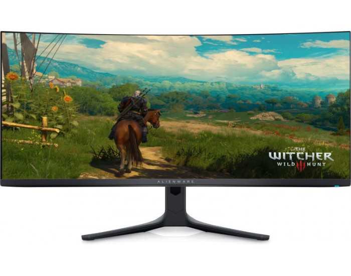 Alienware 34 AW3423DWF Curved QD-OLED Gaming Monitor, 34.18" QHD (3440x1440) 165Hz AR ComfortView, 21:9, 1000cd/m2, 1M:1, 178º/178º, 0.1ms, 2xHDMI, 2xDP, 2xUSB 5Gbps  3.2 Gen 1, Height, Swivel, Tilt, 3Y