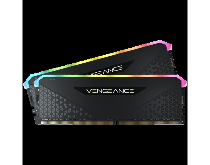 Corsair DDR4, 3600MHz 16GB 2x8GB DIMM, Unbuffered, 18-22-22-42, XMP 2.0, VENGEANCE RGB RS Heatspreader, RGB LED, 1.35V, for AMD Ryzen & Intel XMP