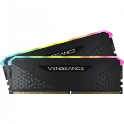 Corsair DDR4, 3200MHz 32GB 2x16GB Dimm, Unbuffered, 16-20-20-38, XMP 2.0, Vengeance RGB RS, RGB LED, Black PCB, 1.35V, for AMD Ryzen & Intel - Corsair