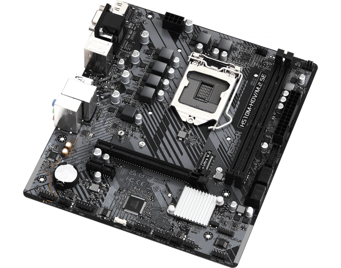 ASROCK Main Board Desktop H510M-HDV/M.2 SE (H470, S1200, 2xDDR4, 1xPCIe 4.0x16, 1xPCIe 3.0x1, 4x SATA3 , 1x M.2, 6x USB 3.2 Gen1, 6x USB 2.0, 1x VGA, 1x DVI-D, 1x HDMI, 1x GLAN) mATX, Retail ASROCK Main Board Desktop H510M-HDV/M.2 SE (H470, S1200, 2xDDR4, 1xPCIe 4.0x16, 1xPCIe 3.0x1, 4x SATA3 , 1x M.2, 6x USB 3.2 Gen1, 6x USB 2.0, 1x VGA, 1x DVI-D, 1x HDMI, 1x GLAN) mATX, Retail