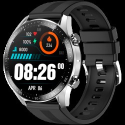Blackview X1 Pro, 1.39inch HD LCD G+F 360x360, 300mAh Battery, 24-hour Heart Rate Detection, Call Function, 100 sports modes, Multi-languages,  Silver - Смарт Продукти, Смарт часовници