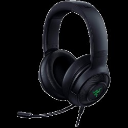 Razer Kraken V3 X USB, Gaming Headset, HyperClear Cardioid Mic, TriForce 40mm Drivers, Hybrid fabric and memory foam ear cushions, Razer Chroma™ RGB, 7.1 Surround Sound, USB-A - Слушалки, Микрофони и Уеб Камери