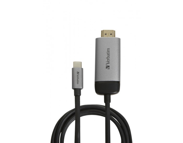 Адаптер Verbatim USB-C to HDMI Adapter - USB 3.1 Gen 1/HDMI 1.5m Cable Адаптер Verbatim USB-C to HDMI Adapter - USB 3.1 Gen 1/HDMI 1.5m Cable