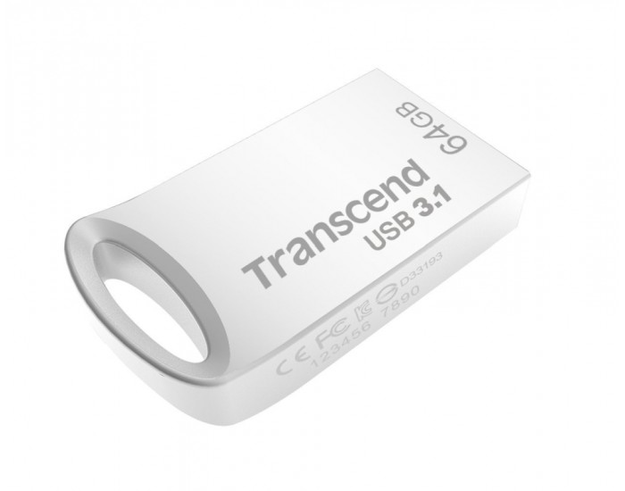 Памет Transcend 64GB JETFLASH 710, USB 3.1, Silver Plating Памет Transcend 64GB JETFLASH 710, USB 3.1, Silver Plating