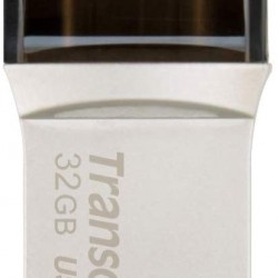 Памет Transcend 32GB JETFLASH 890S, USB 3.1 Type C, Silver Plating - Офис техника