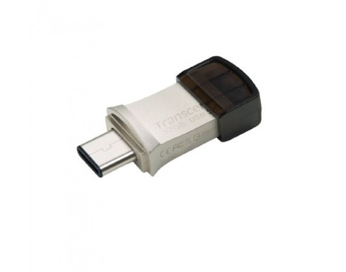 Памет Transcend 32GB JETFLASH 890S, USB 3.1 Type C, Silver Plating Памет Transcend 32GB JETFLASH 890S, USB 3.1 Type C, Silver Plating