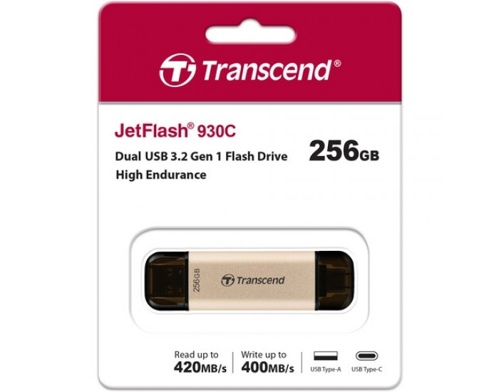 Памет Transcend 256GB, USB3.2, Pen Drive, TLC, High Speed, Type-C Памет Transcend 256GB, USB3.2, Pen Drive, TLC, High Speed, Type-C