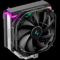 DeepCool AS500, CPU Air Cooler, 1x140mm FK120 PWM FDB Fan, Addressable RGB LED, Fluid Dynamic Bearing, Intel LGA2066/2011-v3/2011/1700/1200/1151/1150/1155, AMD AM5/AM4, 142×102×164 mm(L×W×H) PLUS R-AS500-BKNLMP-G - Аксесоари, Кутии, Вентилатори