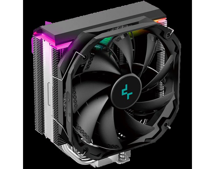 DeepCool AS500, CPU Air Cooler, 1x140mm FK120 PWM FDB Fan, Addressable RGB LED, Fluid Dynamic Bearing, Intel LGA2066/2011-v3/2011/1700/1200/1151/1150/1155, AMD AM5/AM4, 142×102×164 mm(L×W×H) PLUS R-AS500-BKNLMP-G DeepCool AS500, CPU Air Cooler, 1x140mm FK120 PWM FDB Fan, Addressable RGB LED, Fluid Dynamic Bearing, Intel LGA2066/2011-v3/2011/1700/1200/1151/1150/1155, AMD AM5/AM4, 142×102×164 mm(L×W×H) PLUS R-AS500-BKNLMP-G