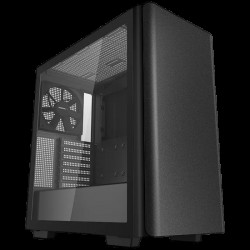 DeepCool CK500  Mid Tower Case, Mini-ITX / Micro-ATX / ATX / E-ATX, 2xUSB3.0, 1xAudio, 1xType-C, ABS+SPCC+Tempered Glass, Mesh Pane R-CK500-BKNNE2-G-1 - Аксесоари, Кутии, Вентилатори