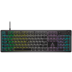 Corsair K55 CORE RGB Gaming Keyboard - Black, Fully customizable ten-zone RGB backlight, dedicated media control buttons, EAN:0840006666547 - Corsair