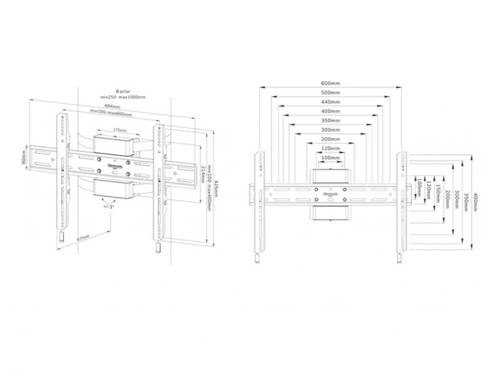Стойка Neomounts Select Screen Pillar Mount (fixed, VESA 600x400) Стойка Neomounts Select Screen Pillar Mount (fixed, VESA 600x400)