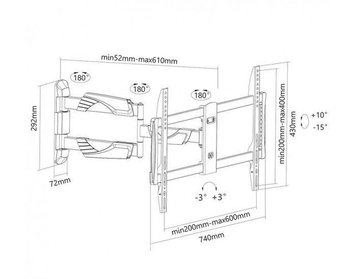 Стойка Neomounts Flat Screen Wall Mount (tilt & turn) Стойка Neomounts Flat Screen Wall Mount (tilt & turn)