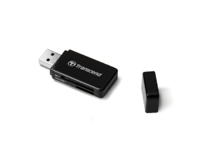 Четец за карти Transcend SD/microSD Card Reader, USB 3.0/3.1 Gen 1, Black Четец за карти Transcend SD/microSD Card Reader, USB 3.0/3.1 Gen 1, Black