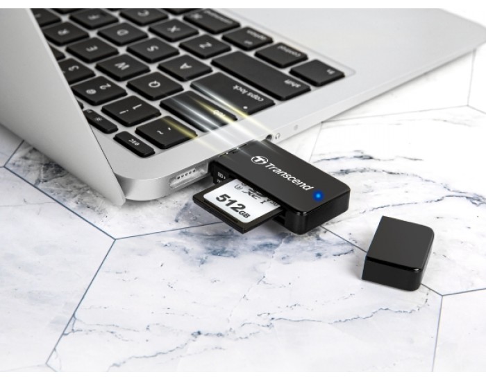 Четец за карти Transcend SD/microSD Card Reader, USB 3.0/3.1 Gen 1, Black Четец за карти Transcend SD/microSD Card Reader, USB 3.0/3.1 Gen 1, Black