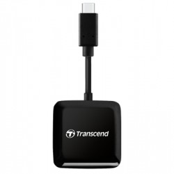 Четец за карти Transcend SD/microSD Card Reader, USB 3.2 Gen 1, Black, Type C - Офис техника