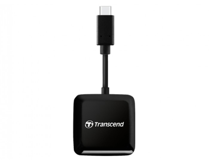 Четец за карти Transcend SD/microSD Card Reader, USB 3.2 Gen 1, Black, Type C Четец за карти Transcend SD/microSD Card Reader, USB 3.2 Gen 1, Black, Type C