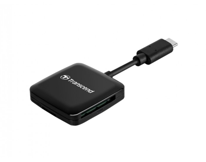 Четец за карти Transcend SD/microSD Card Reader, USB 3.2 Gen 1, Black, Type C Четец за карти Transcend SD/microSD Card Reader, USB 3.2 Gen 1, Black, Type C