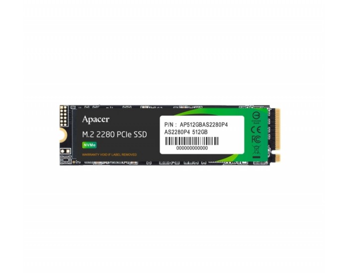 Твърд диск Apacer AS2280P4 M.2 PCIe 512GB , Standard (Single) Твърд диск Apacer AS2280P4 M.2 PCIe 512GB , Standard (Single)