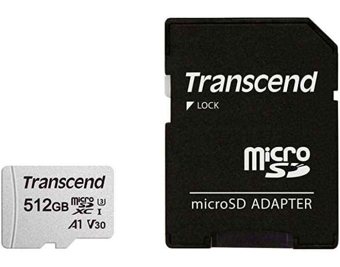 Памет Transcend 512GB microSD UHS-I U3 A1 (with adapter) Памет Transcend 512GB microSD UHS-I U3 A1 (with adapter)