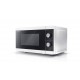 Микровълнова печка Sharp YC-MG01E-W, Manual control, Built-in microwave grill, Grill Power: 1000W, Cavity Material -steel, 20l, 800 W, White/Black door, Defrost, Cabinet Colour: White