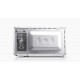 Микровълнова печка Sharp YC-MG01E-W, Manual control, Built-in microwave grill, Grill Power: 1000W, Cavity Material -steel, 20l, 800 W, White/Black door, Defrost, Cabinet Colour: White