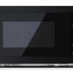 Микровълнова печка Sharp YC-MS02E-B, Fully Digital, Cavity Material -steel, 20l, 800 W, LED Display Blue, Timer & Clock function, Child lock, Silver/Black door, Defrost, Cabinet Colour: Black - Електроуреди