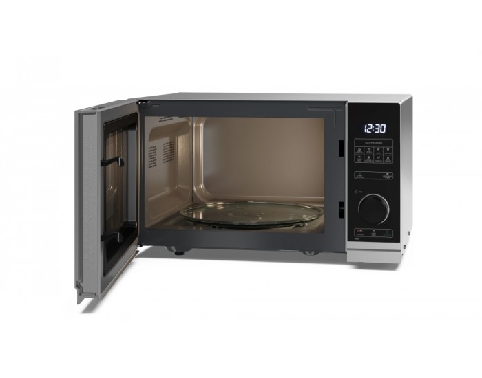 Микровълнова печка Sharp YC-PS234AE-S, Semi Digital, Cavity Material -Grey painted, 23l, 900 W, LED Display White, Timer & Clock function, Child lock, Silver door, Defrost, Cabinet Colour: Silver Микровълнова печка Sharp YC-PS234AE-S, Semi Digital, Cavity Material -Grey painted, 23l, 900 W, LED Display White, Timer & Clock function, Child lock, Silver door, Defrost, Cabinet Colour: Silver