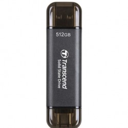 Твърд диск Transcend 512GB, External SSD, ESD310C, USB 10Gbps, Type C/A - Офис техника