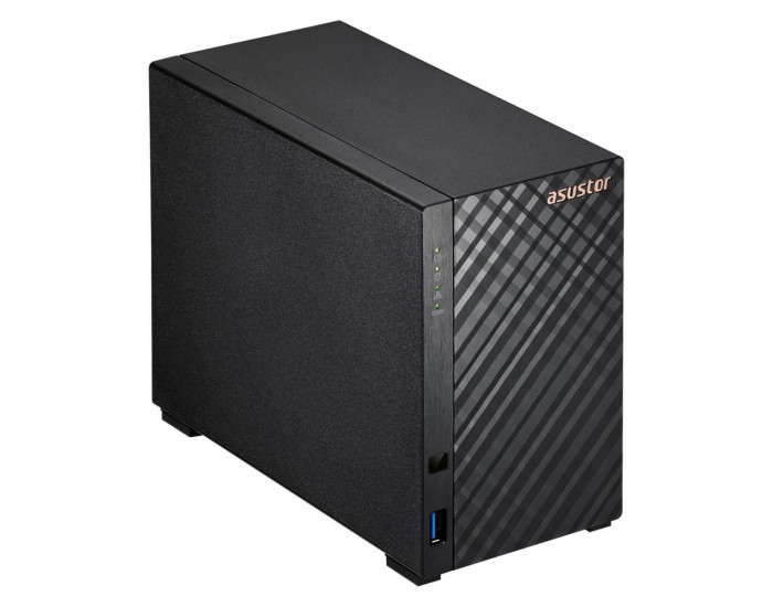 Мрежов сторидж Asustor AS1102TL, 2 bay NAS, Realtek RTD1619B, Quad Core, 1.7 GHz, 1GB DDR4 (not expandable), 1GbE x1, USB 2.0 x1, USB3.2 Gen1 x1, WOW (Wake on WAN), System Sleep Mode