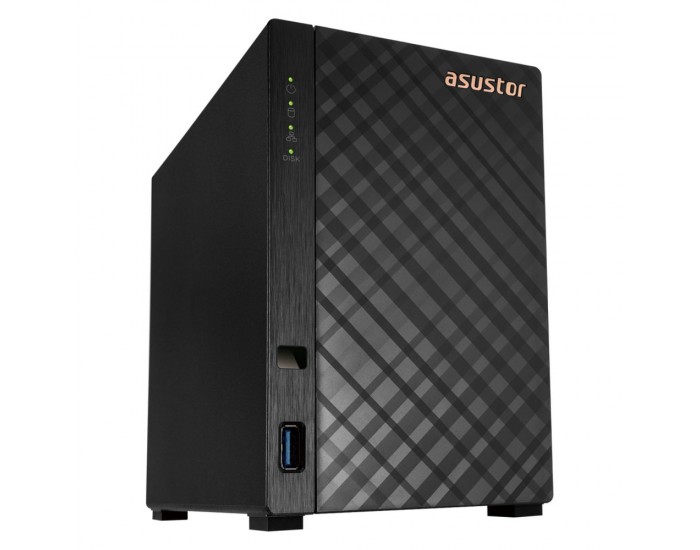Мрежов сторидж Asustor AS1102TL, 2 bay NAS, Realtek RTD1619B, Quad Core, 1.7 GHz, 1GB DDR4 (not expandable), 1GbE x1, USB 2.0 x1, USB3.2 Gen1 x1, WOW (Wake on WAN), System Sleep Mode